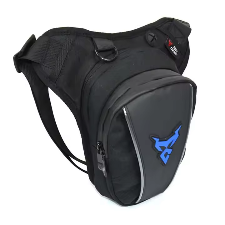 Bolsa De Múltiples Funciones Para Motocicleta MOTOCENTRIC Leg Bag De Hombro Para Exterior Resistente Al Agua De PU Oxford Con Cinturón De Cadera Para Ciclismo Y Senderismo - 1