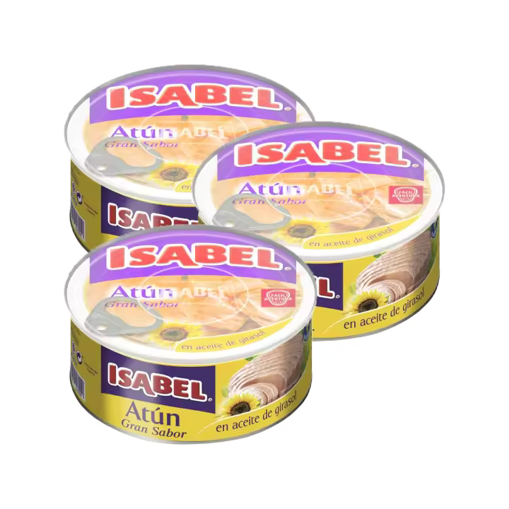 3UD - Atún en aceite de girasol Isabel lata 800g (600g escurrido) - 3ud - 1