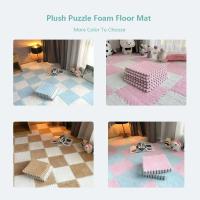 16PCS Alfombra De Piso Interconectada De Espuma De Peluche 30x30cm Alfombra De Moda Suave Para El Hogar Alfombras De Área Cuadradas - details 2