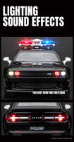 Coche De Juguete Dodge Hellcat 1:32 Metálico Con Sonido Y Luz Modelo De Coche De Policía Pull Back Para Niños - details 2