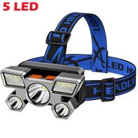 Linterna Frontal LED 5/11 Recargable Por USB Con Batería 18650 Integrada Lámpara De Mano Para Pesca Y Actividades Al Aire Libre - details 0