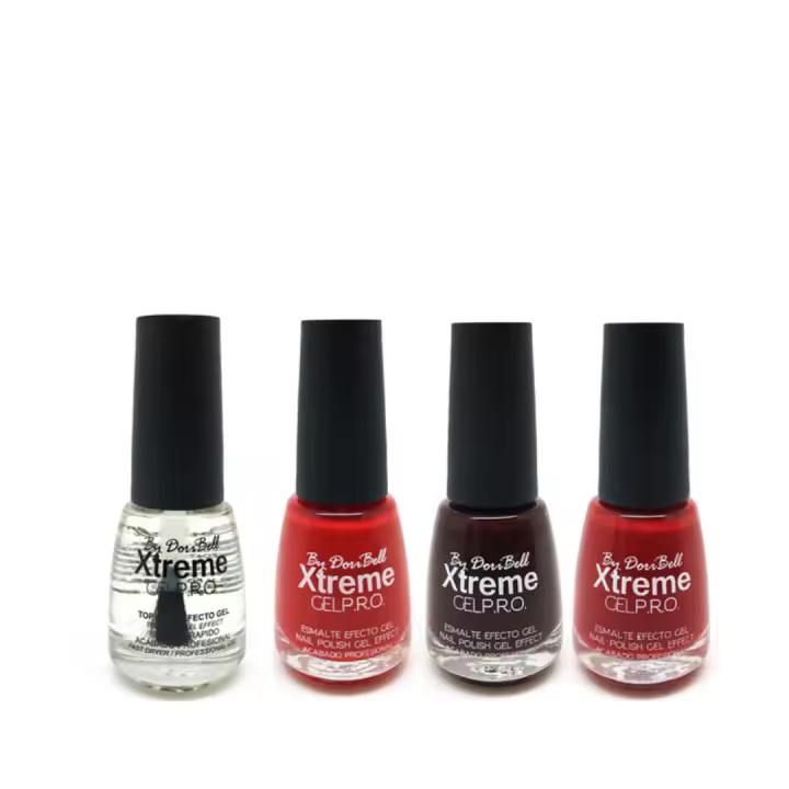 Sesiomworld Pack REDNESS Esmalte Efecto Gel Rápido Secado Color Intenso 18ml By Doribell - Sin Tóxicos - 1