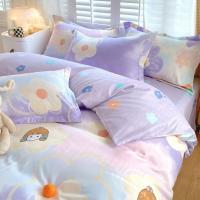Funda De Edredón Y 2 Almohadillas Reversibles Con Patrón De Rabo De Conejo Fresa Y Flor Morada Estilo Moderno Para Cama De 1.5m/1.8m/2.0m/2.2m Conjunto De Ropa De Cama Cómoda Y De Venta Caliente - details 21