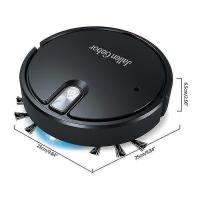 5-in-1 Robot Vacuum Cleaner With Led Atmosphere Lights - Black Color - details 3