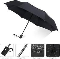 Compact Travel Folding Umbrella,Durable Rain Windproof Portable Umbrella with Strong Ribs Reinforced Canopy Ergonomic Handle Auto Open/Close - details 2