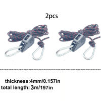 2pcs Cuerda De Tenda 3m 4mm Cierre Rápido Para Camping Resistentes a Vientos Gancho De Herradura Pulley Ratchet Anclaje De Tenda - details 5