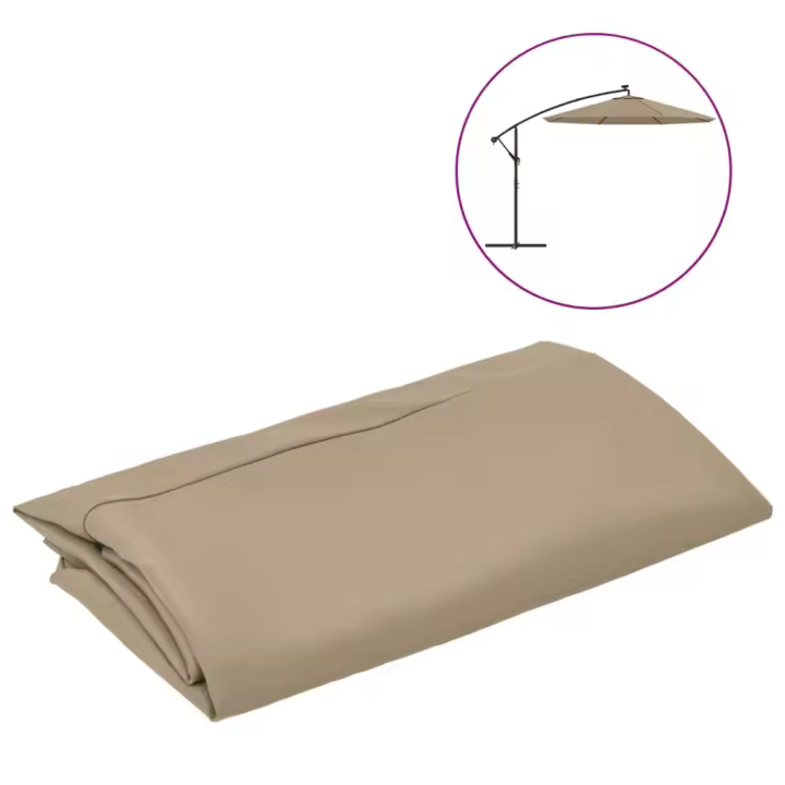 Tela de repuesto para Sombrilla voladiza gris Tapé 300 cm - 1