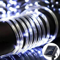Luz De Enredadera Solar Para Jardín Puerta Y Valla Decoración De Navidad Con 200/100/50 LEDs Para Exterior Instalación Sencilla Fuente De Energía Solar - details 15