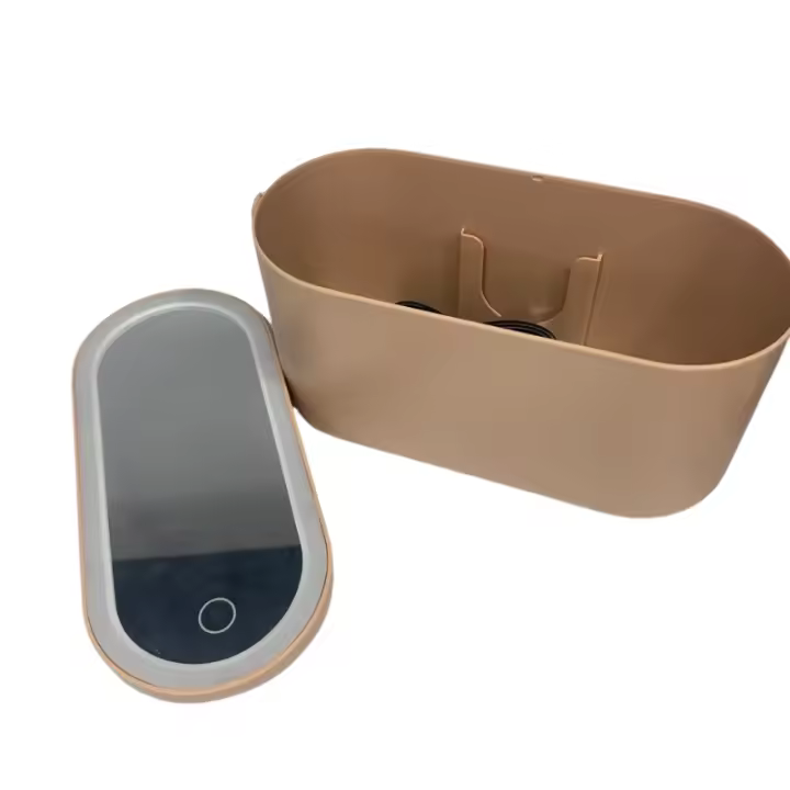 Estuche de Maquillaje Portátil 3 en 1 con Luz LED, Espejo y Asa Ergonómica – Organizador Cosmético Ideal para Viaje - 1