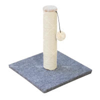 Rascador para gatos, rascador con bolas de peluche y hierba gatera, rascador de cartón para montar en la pared, juguete para gatos para proteger muebles, color blanco - details 0