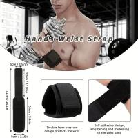 Brazalete De Poliéster Ajustable Para Deportes Y Fitness Previene Eficientemente Esguinces Y Lesiones Tamaño Único Negro 41x8cm - details 1