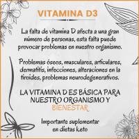 Vitamina D3 Complemento esencial para evitar el cansancio y absorber el calcio necesario para los huesos  Vitamina esencial para mejorar tu salud 60 Cápsulas vegetales de 550 mg NOVEDAD. Essential By Natural Bio Pharma - details 3