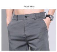 Pantalones Casuales De Algodón De Calidad Superior Para Hombres Estilo Recto Cierre De Cremallera Pantalones De Todas Las Estaciones - details 13