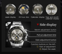 Reloj De Pulsera Mecánico OLEVS 6654 Para Hombre Lujo Cronógrafo Automático Resistente Al Agua Luminoso Marca Top Deportivo Con Fecha - details 13