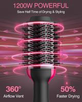 Secador de pelo Cepillo Secador de pelo Cepillo en uno 4 en 1 Herramientas de peinado Secador de pelo y Styler Volumizer Cepillo de aire caliente para secar Alisar Rizar E3,cepillo de aire caliente para alisar, rizar, secar, salón, One Step Styling Tools - details 3