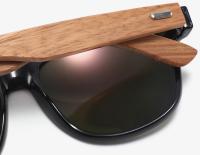 Gafas de Sol de Madera polarizadas vintage, Gafas de Madera de cebra con tachuelas de Flecha, Gafas de Sol de Madera con tachuelas hechas a mano, Protección UV400, cuadradas, unisex, giunico Único. - details 2