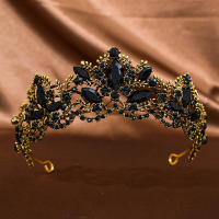 Diadema De Lujo Vintage Barroco Para Boda Corona De Cristal Y Resina Para Reina Accesorio De Cabello Elegante Para Novia - details 4