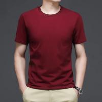 Camisa Polo De Algodón Puro Para Hombres Verano Estilo Casual Color Sólido Talla Grande Cuello En V Manga Corta Versátil - details 9