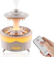 Gotas de agua del Humidificador de nubes de lluvia, difusor de lluvia nocturna de 7 colores, con control remoto, luz de difusión de setas, sonido de lluvia para dormir, fuente de escritorio - details 0