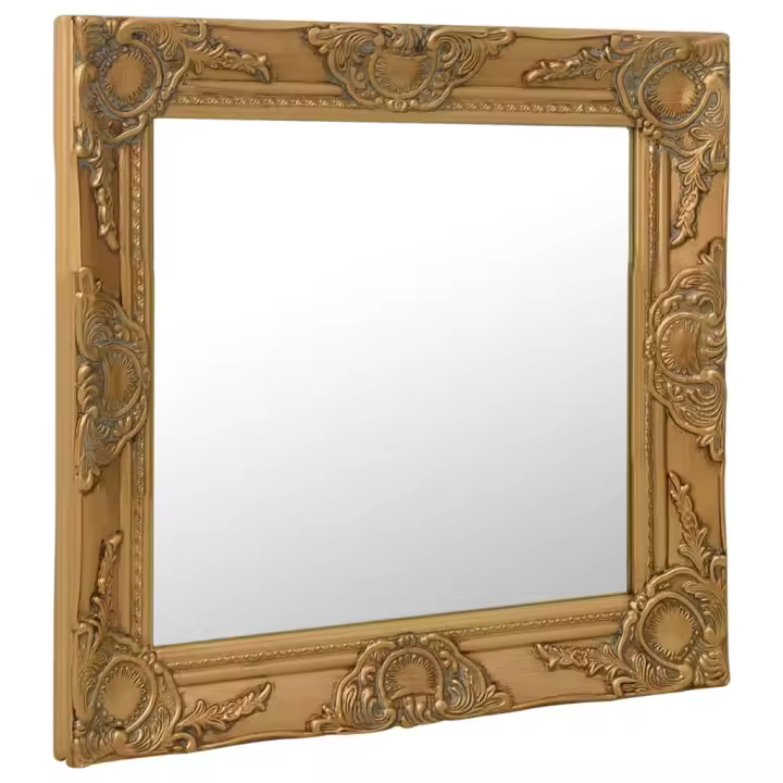 Espejo de maquillaje Barroco Dorado 50x50 cm, Espejo de maquillaje - 1