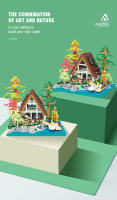 Juguetes De Bloques De Madera Para Construir Casa Set De Bloques De Arquitectura Natural Del Lago Y Calle Regalo Para Niños Decoración De Casa - details 1