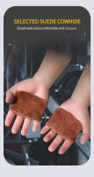 Guantes De Levantamiento De Peso Para Hombre Y Mujer Con Ventilación De Cuero Genuino Protección De Mano Para Gimnasio Ejercicios De Pesas Y Pull Ups Tallas S/M/L - details 4