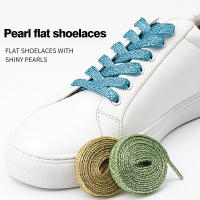 Par De Cordones De Zapatillas Planas Brillantes Y Plateados Metálicos Para Zapatos Lustra-Vidrio Pearly En Poliéster - details 6