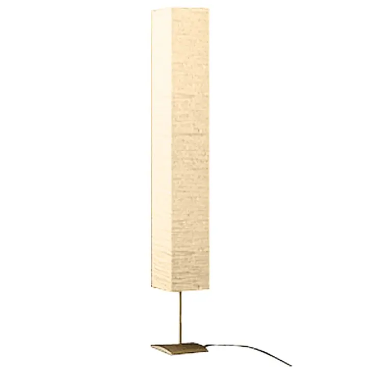 vidaXL Lámpara de Pie Moderna Pantalla de Papel Arroz Crema Luz Cálida Dimensiones 135 cm, 170 cm - 1