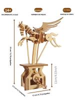 Puzzle 3D De Madera Pegaso DIY Kit De Artesanía Manual Creativa Decoración Regalos De Cumpleaños Y Navidad Para Adolescentes Y Adultos - details 1