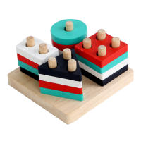 Juguetes Educativos De Madera Montessori Para Bebés Y Niños Menores De 6 Años Organizador De Formas Y Colores Bloques De Puzle Grandes De Geometría Para Niños - details 12
