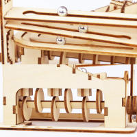 Kit De Manualidades DIY De Madera Con Carril De Mármol Espiral Rompecabezas 3D Para Amigos Y Adolescentes Regalo Decorador De Hogar Modelo De Construcción De Madera - details 3