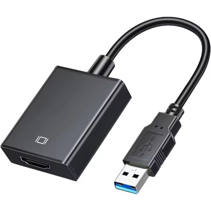 Adaptador USB a HDMI, adaptador USB a HDMI, adaptador de audio y video USB 3,0/2,0 a HDMI, convertidor de cable de gráficos de video HD 1080P para PC, computadora portátil, HDTV TV - 1
