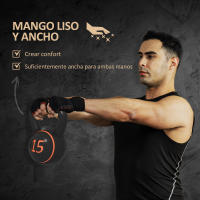 SPORTNOW Pesas Rusas de 2,2kg 4,5kg 6,8kg Kettlebell de Fitness Relleno de Arena con Mango Ancho Antideslizante para Ejercicios y Entrenamiento en Casa y Gimnasio Negro - details 4