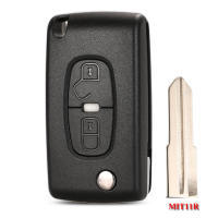 Carcasa De Llave Remoto Para Peugeot 4007 ET 4008 Citroen C-Crosser C4 Aircross 2 Botones Jingyuqin MIT-11R Blade CE1731 - details 0