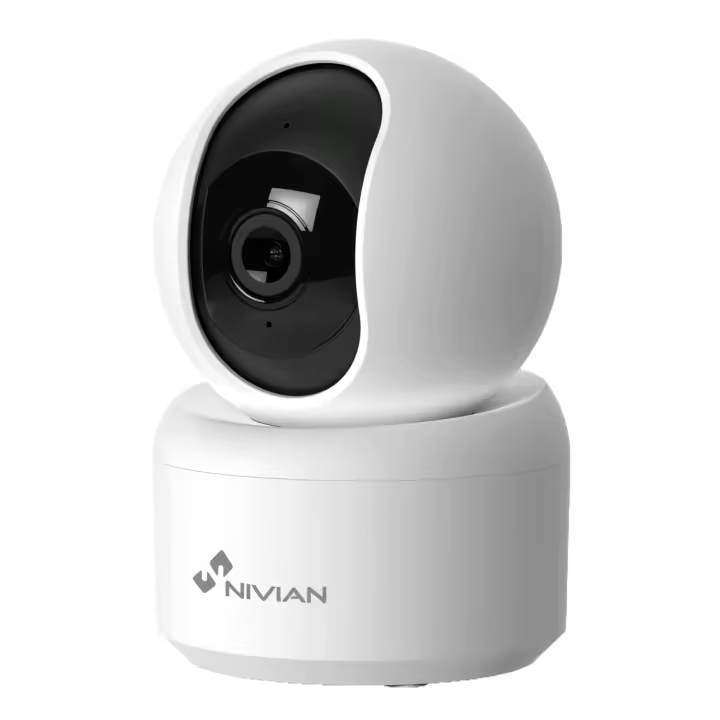 Nivian Cámara Vigilancia  domo 360º Wifi-Grabación en MicroSD(No incluida)-2K-Audio bidireccional-Deteccion humanos y auto-tracking-Apta para interior-Compatible con Amazon Alexa y Google Home–APP Tuya - 1
