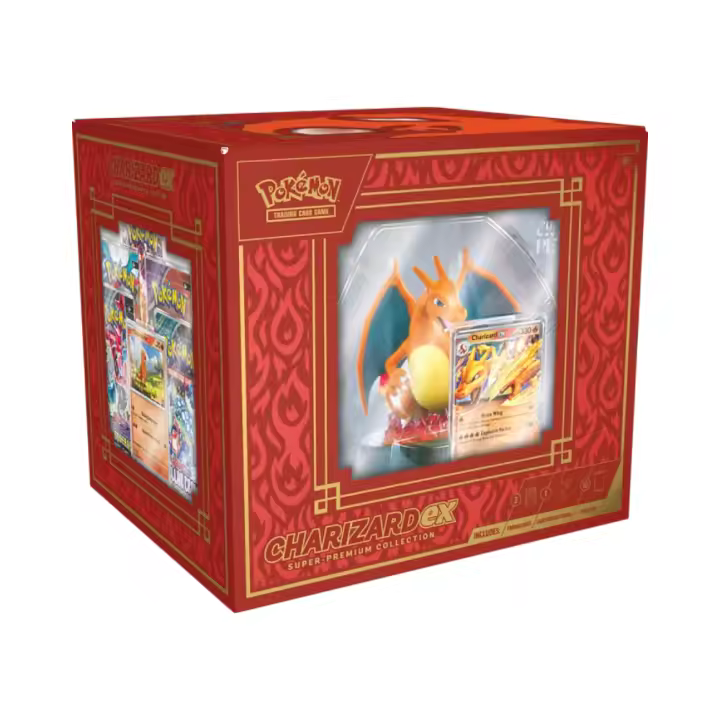 Pokémon Charizard EX Super Premium Inglés - Cartas Originales y Accesorios para Juego de Cartas Coleccionables - 1