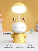 Lámpara Nocturna Recargable Con Modos De Iluminación Variados Protección Ocular Diseño Flexible De Tubo Culebrudo Dibujos Animados Lindos Lectura En La Mesa - details 7