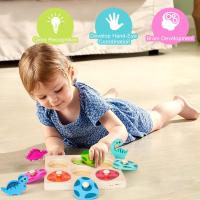 Puzzle De Dinosaurio De Madera Juego Educativo Montessori Para Niños Juguete De Aprendizaje Temprano Con Palos Regalo Para Niños De 3-6 Años - details 10