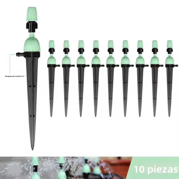 2-en-1 Rojellor De Jardín Ajustable Con Conector De 1/4" 4/7mm Accesorios De Riego Para Jardín En 3 Colores - 1