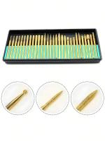 30pcs Brocas De Diamante Dorado Mini Con Caja Herramientas Rotatorios Para Taladro Eléctrico Y Dremel Herramienta De Trabajo Manual - details 3