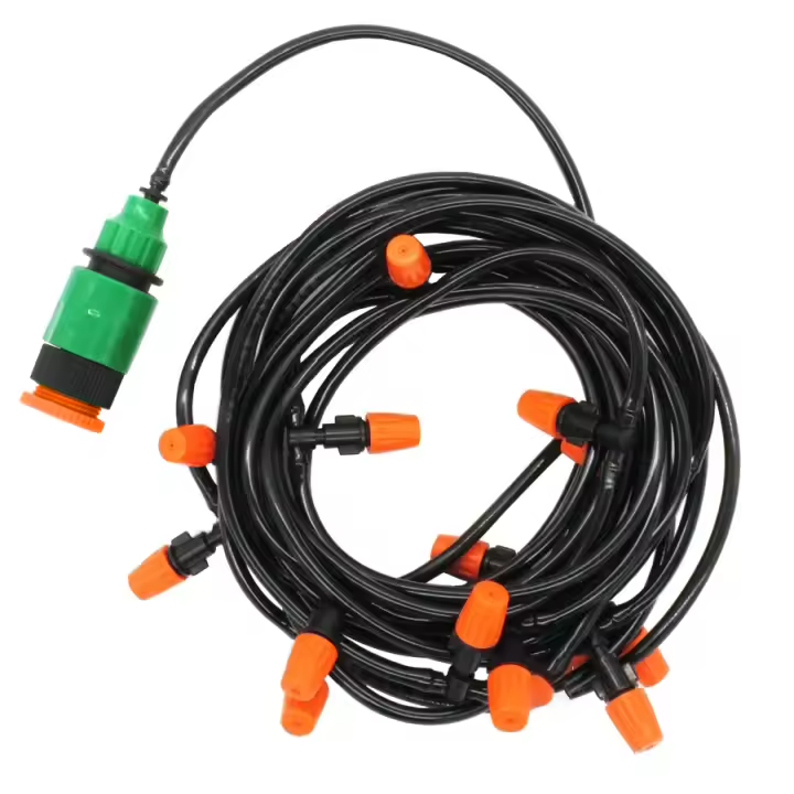 Kit De Riego Con Rojellones Automático Para Jardín 5M-20M Sistema De Mistificación Con Tubo PE 4/7 Y Conector - 1