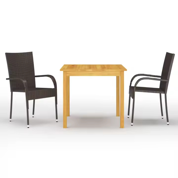 VidaXL Conjunto de jardín 1 mesa + 2 sillas - 1