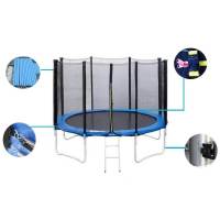 ALLINLIFE Trampolín portátil para niños de 140 cm / 160 cm,Cama elástica - trampolín 6FT, 8FT ideal para regalo de Navidad, espuma anticolisión para saltar y actividades de trampolín interior en trampolín interior para 4-15 años - details 8