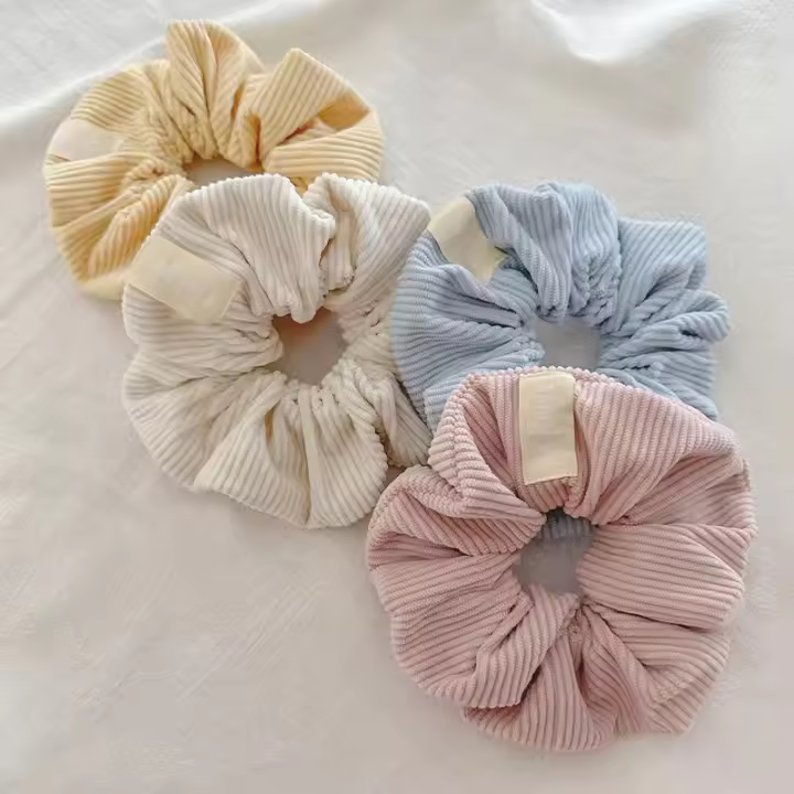 Corduroy Headbands De 4 Colores Simples Y Versátiles Para Mujer Accesorio Deportivo De Poliéster Para Todas Las Estaciones - 1