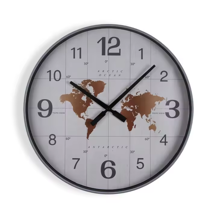 Reloj de Pared Versa Metal Mapamundi 4,7 x 50,8 x 50,8 cm - 1