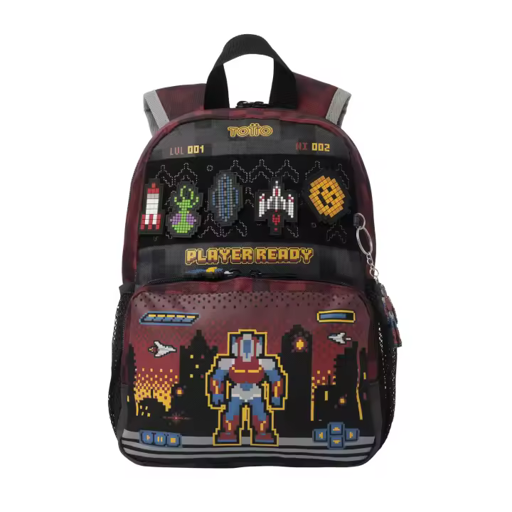 Totto Mochila infantil  Digibot -Dimensiones:24.5 x 32 x 11 cm-Material:Poliester - 1