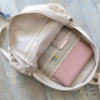 Mochila suave de de gran capacidad para para estudiantes, morral escolar Color sólido hermana, tempo - details 2