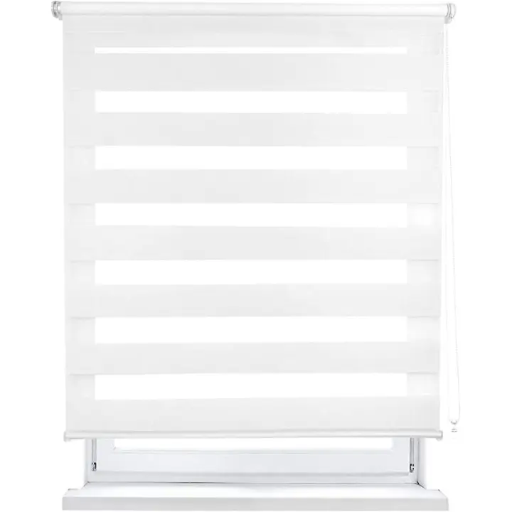 Estor Enrollable de Doble Capa Noche y Día, Tejido, Fácil de Instalar para Ventanas y Puertas, Proteccion Solar, Stores Noche y Día - 1