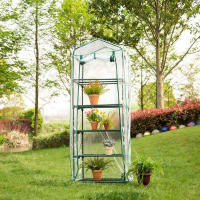 Cubierta De Invernadero Verde 100% Impermeable Para Mini Jardín Plantas Calentamiento Anti-UV Viento Sin Marco Color Verde - details 16