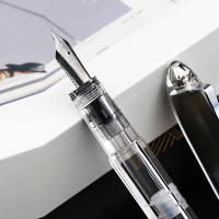 MAJOHN V60 Pluma De Agua De Pistón Estilográfica Transparente Antideslizante Para Estudiantes Práctica De Escritura Oficina - details 2